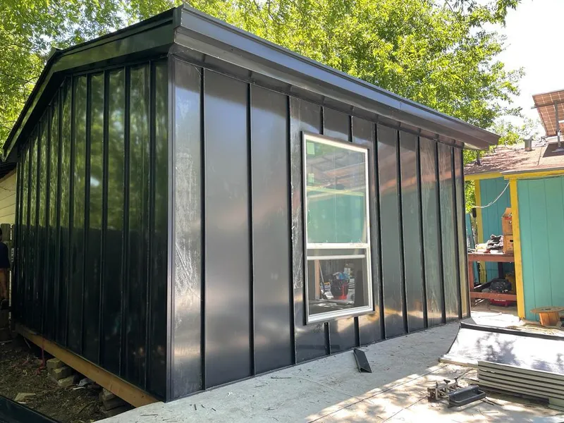 Black standing seam metal wall panels for Metal Roof Installation in Mount Pleasant